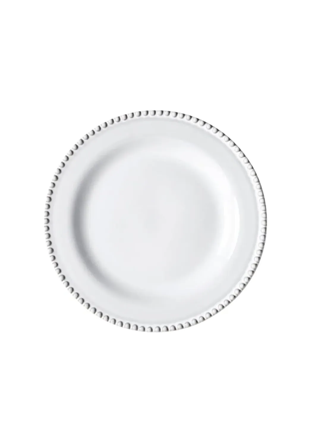 Side Plates with Beaded Edge - Off-White, Ceramic
