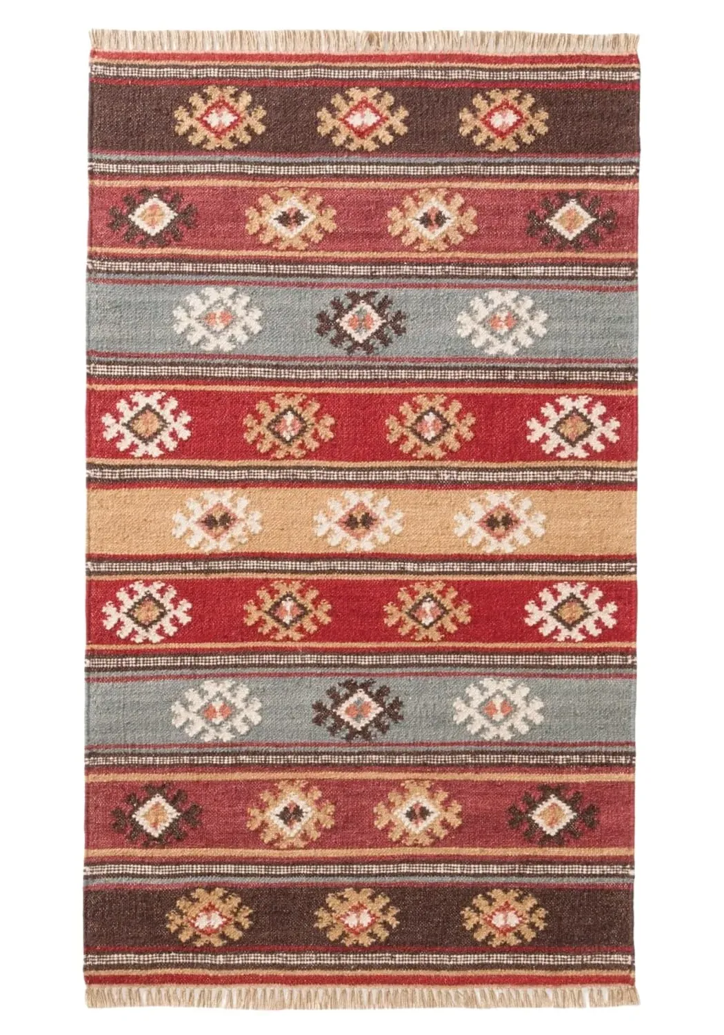 Heritage Rug with Tribal Motifs - Red, Wool image