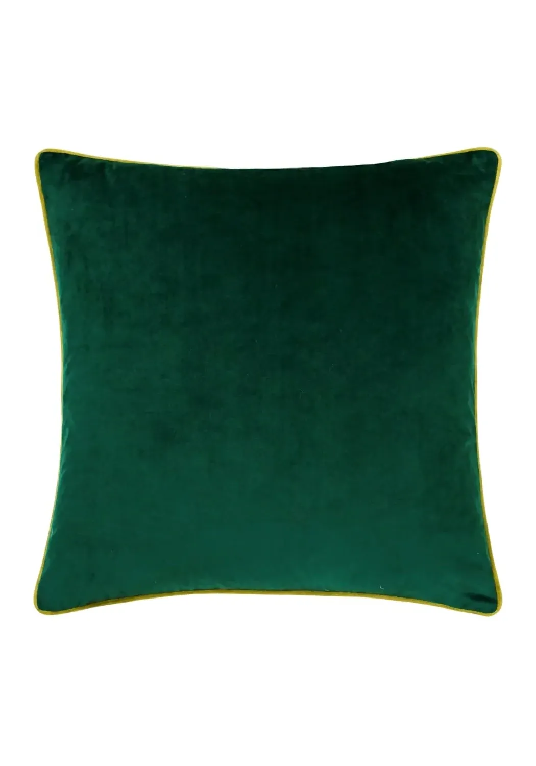 Square Cushion Cover with Piping - Green, Velvet image