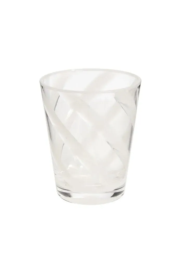 6-Piece Tumbler Set Criss-Cross - White, Acrylic image