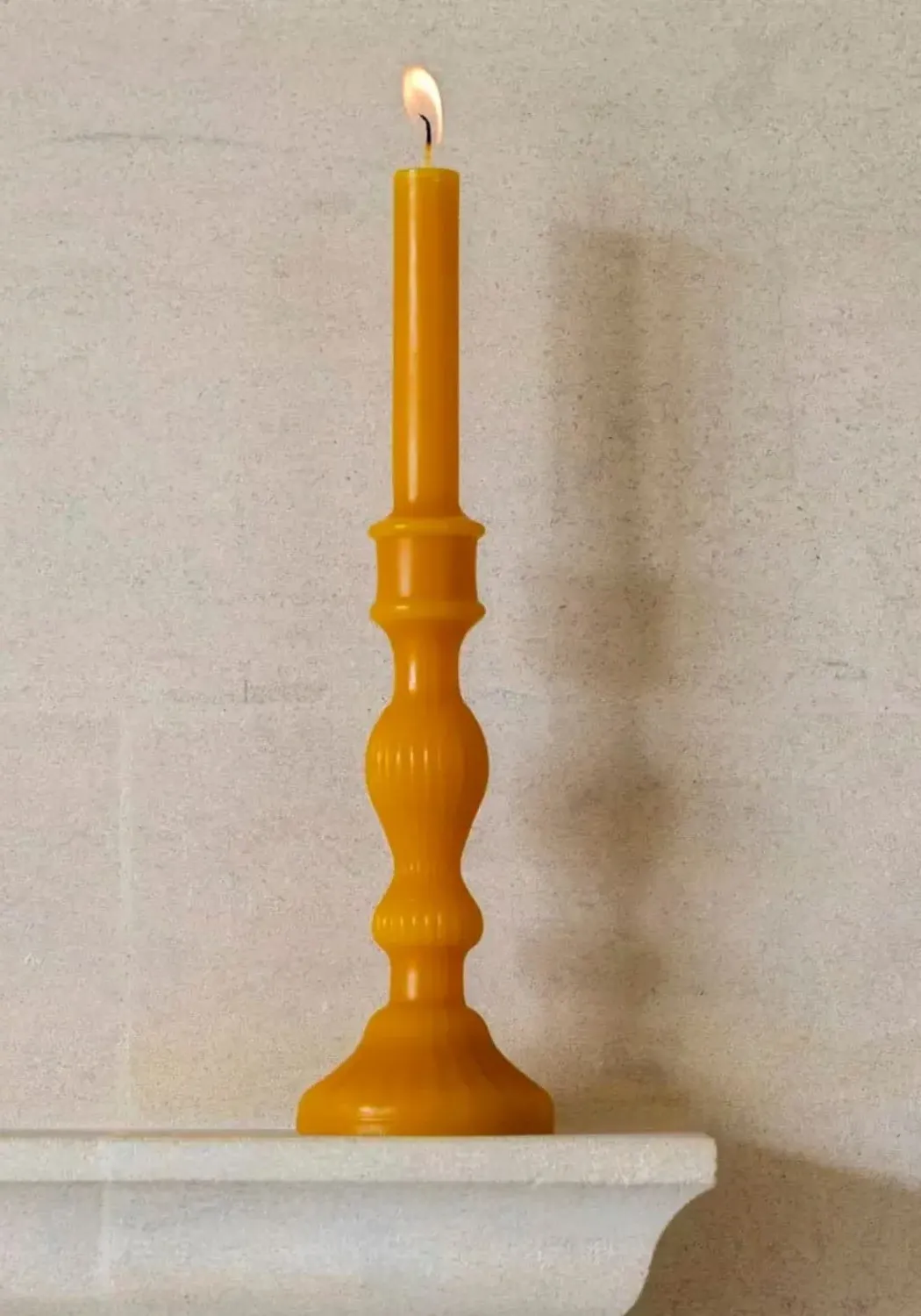 32cm Pillar Candle Set of 2 - Ochre image