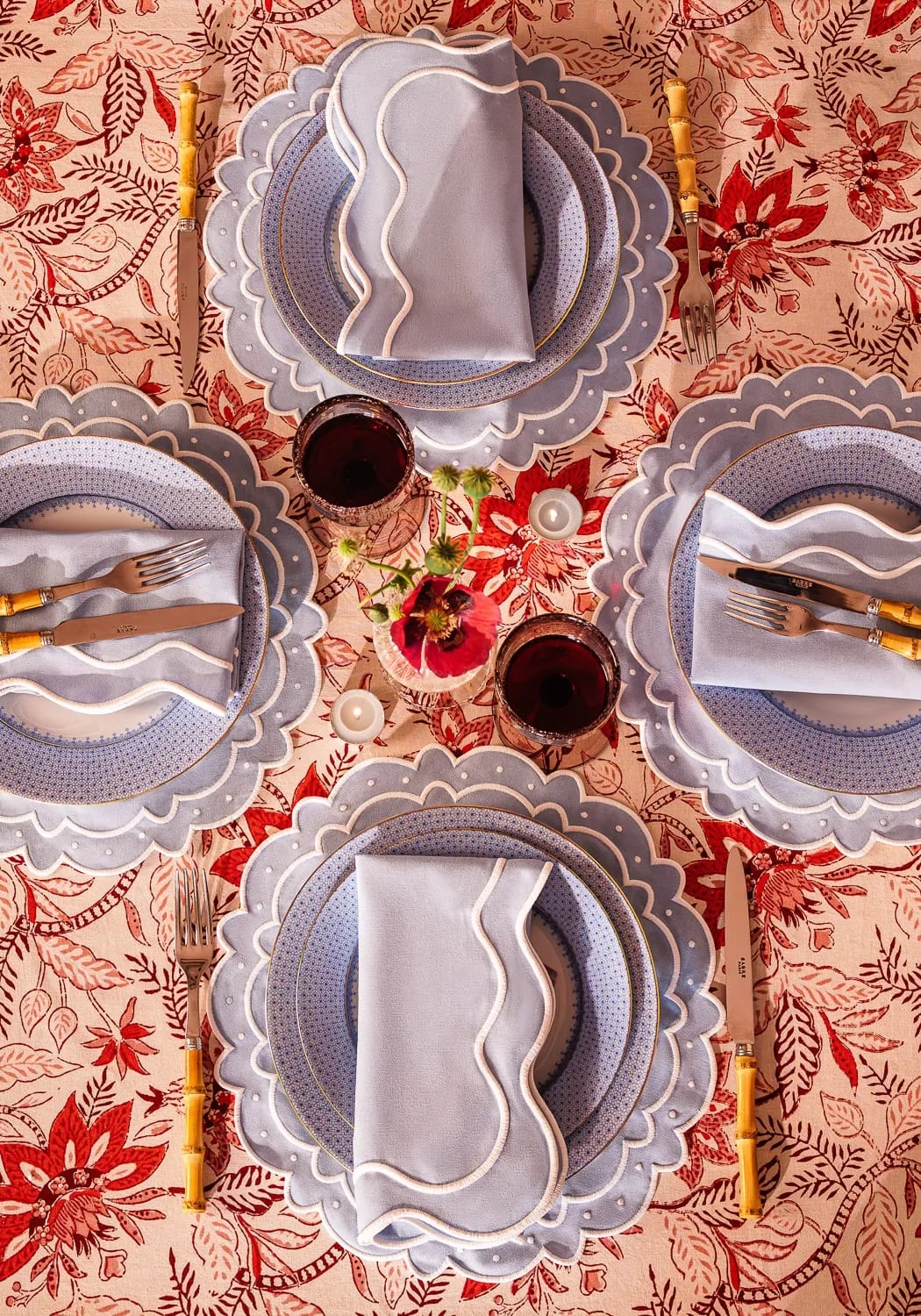 Blue Summer House Napkin Set of 4 - Blue product