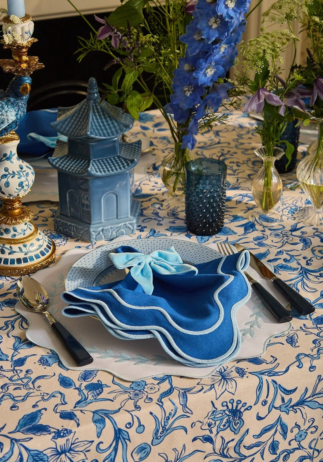 Santorini Scallop Napkin Set of 4 - Blue product