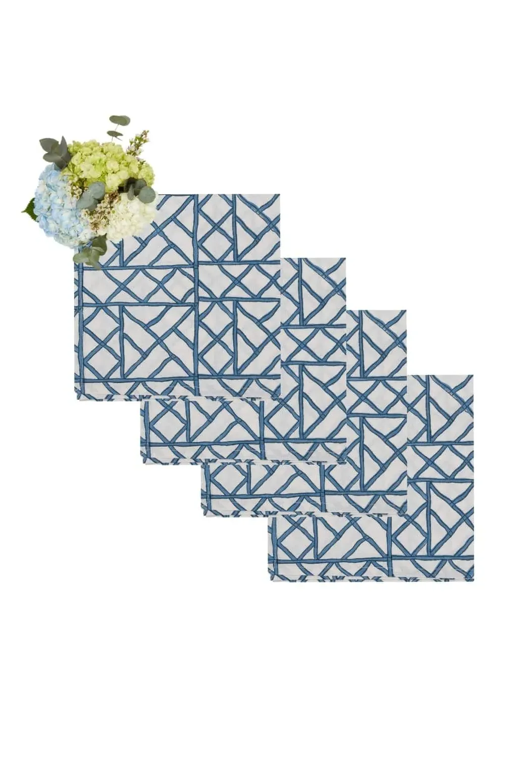 4-Piece Bamboo Print Napkin Set - Cotton image