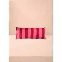 Poppy Raspberry Cabana Stripe Long Lumbar Cushion Cover - Pink alternate view