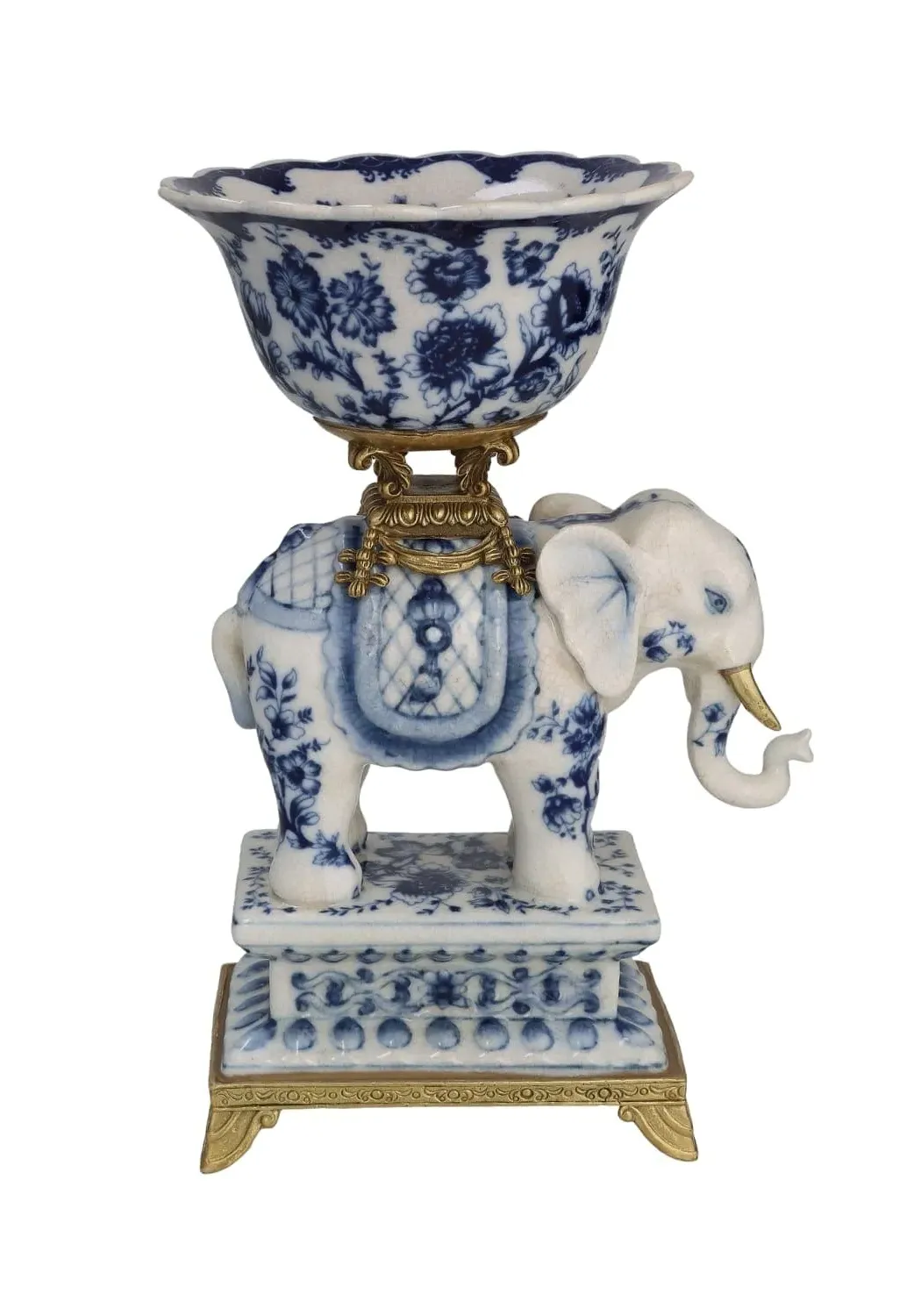 Bridgerton Elephant Decorative Bowl - Blue, Porcelain product