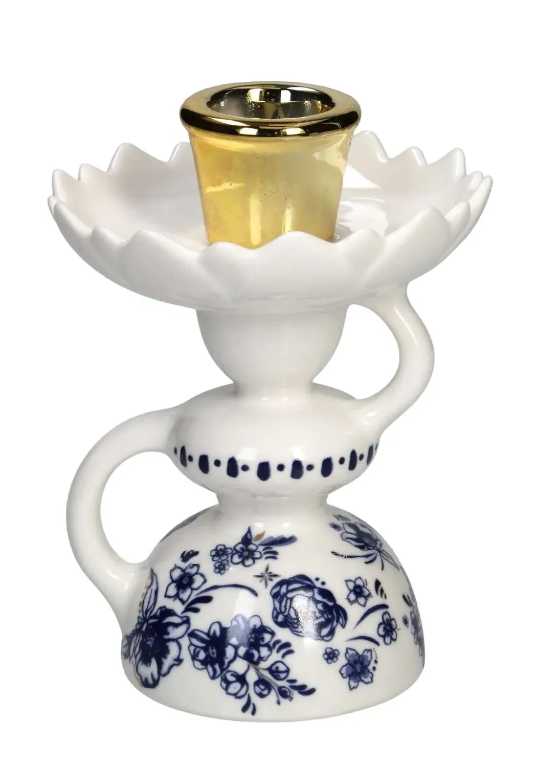 Candle Holder Modern Design - White, Blue image