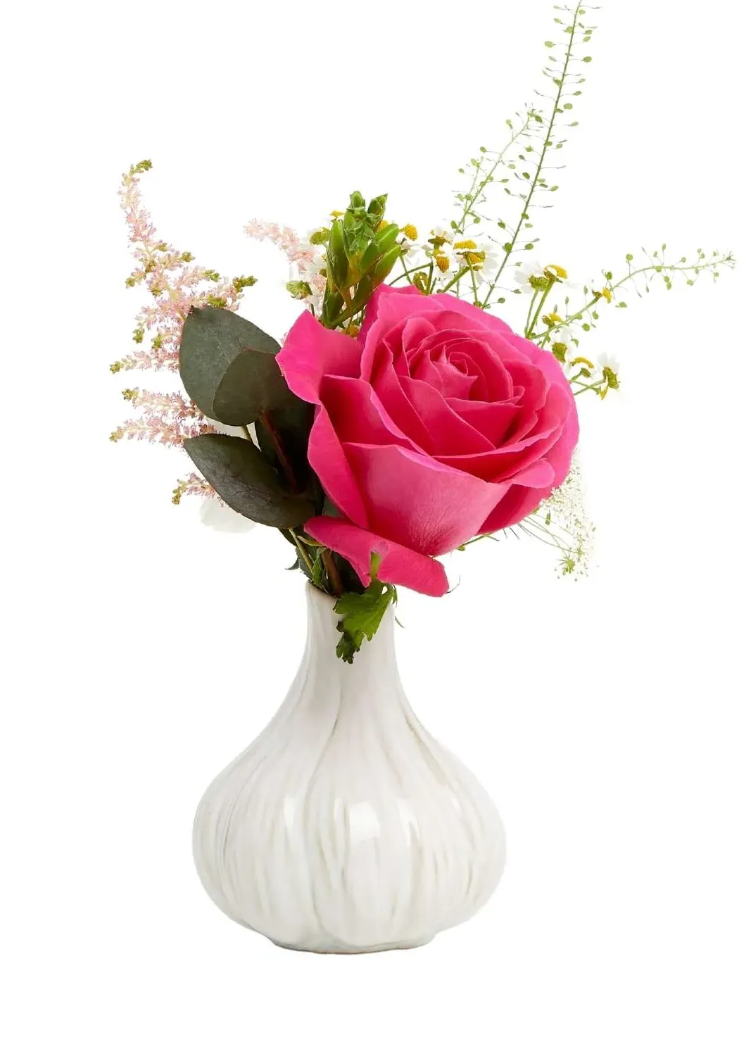 Garlic Bud Vase - White image