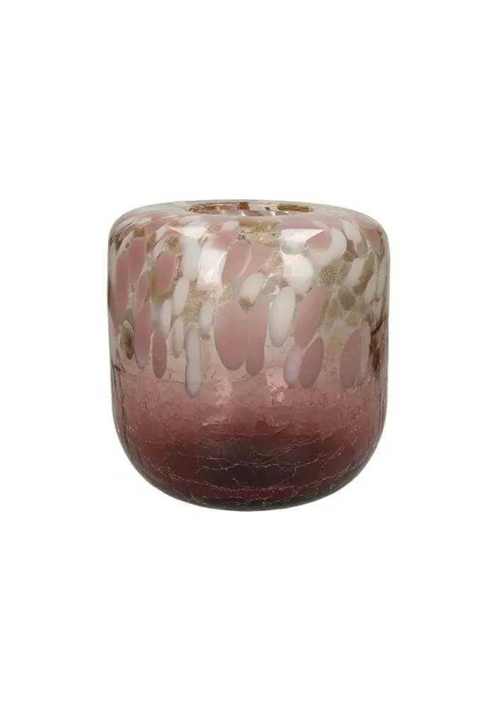 Hand Blown Glass Vase - Pink image