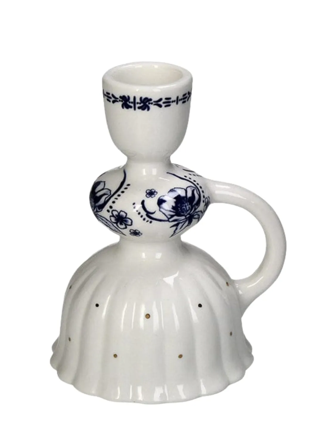 Lady Candle Holder Decorative Figure - Blue image