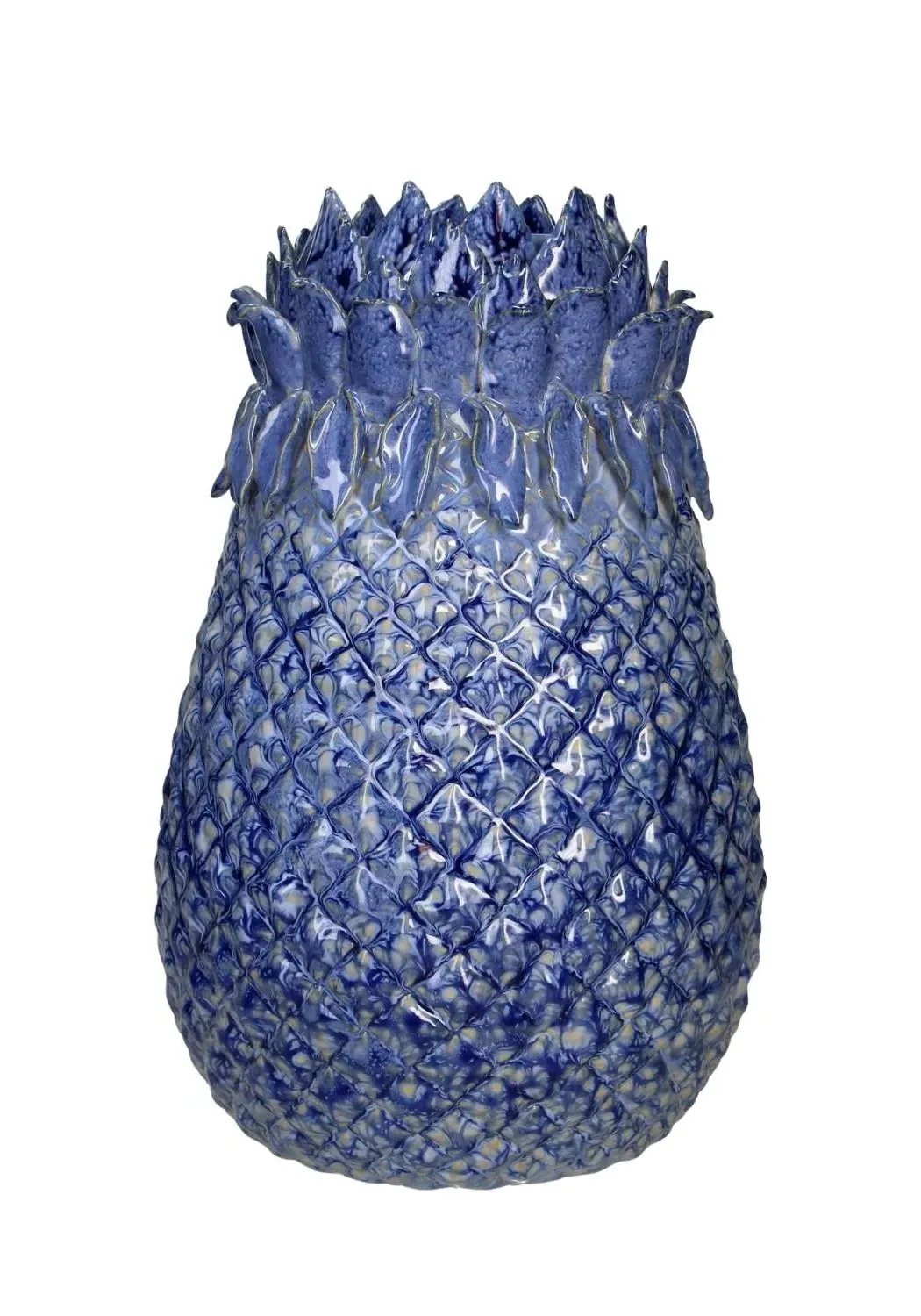 Large Pineapple Vase - Blue, Stoneware