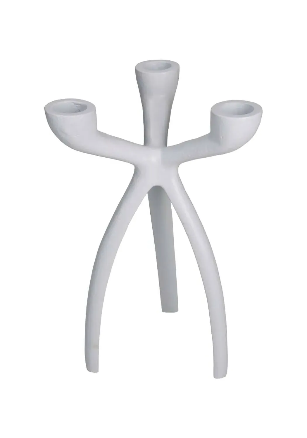Medium 3-Armed Candleholder - White image