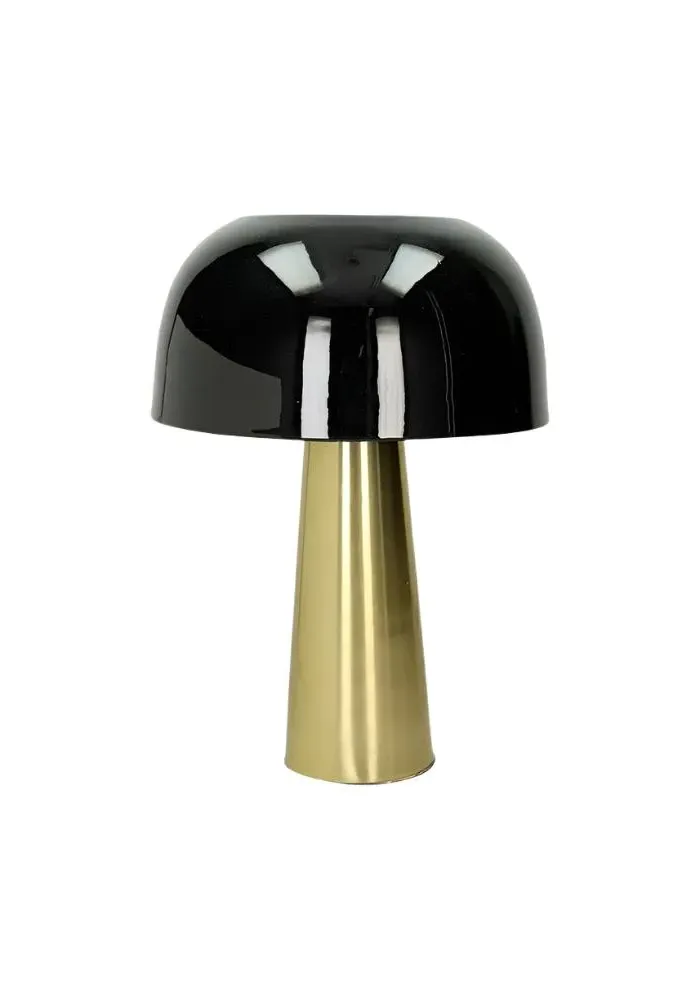 Mid-Century Table Lamp - Black, Brass