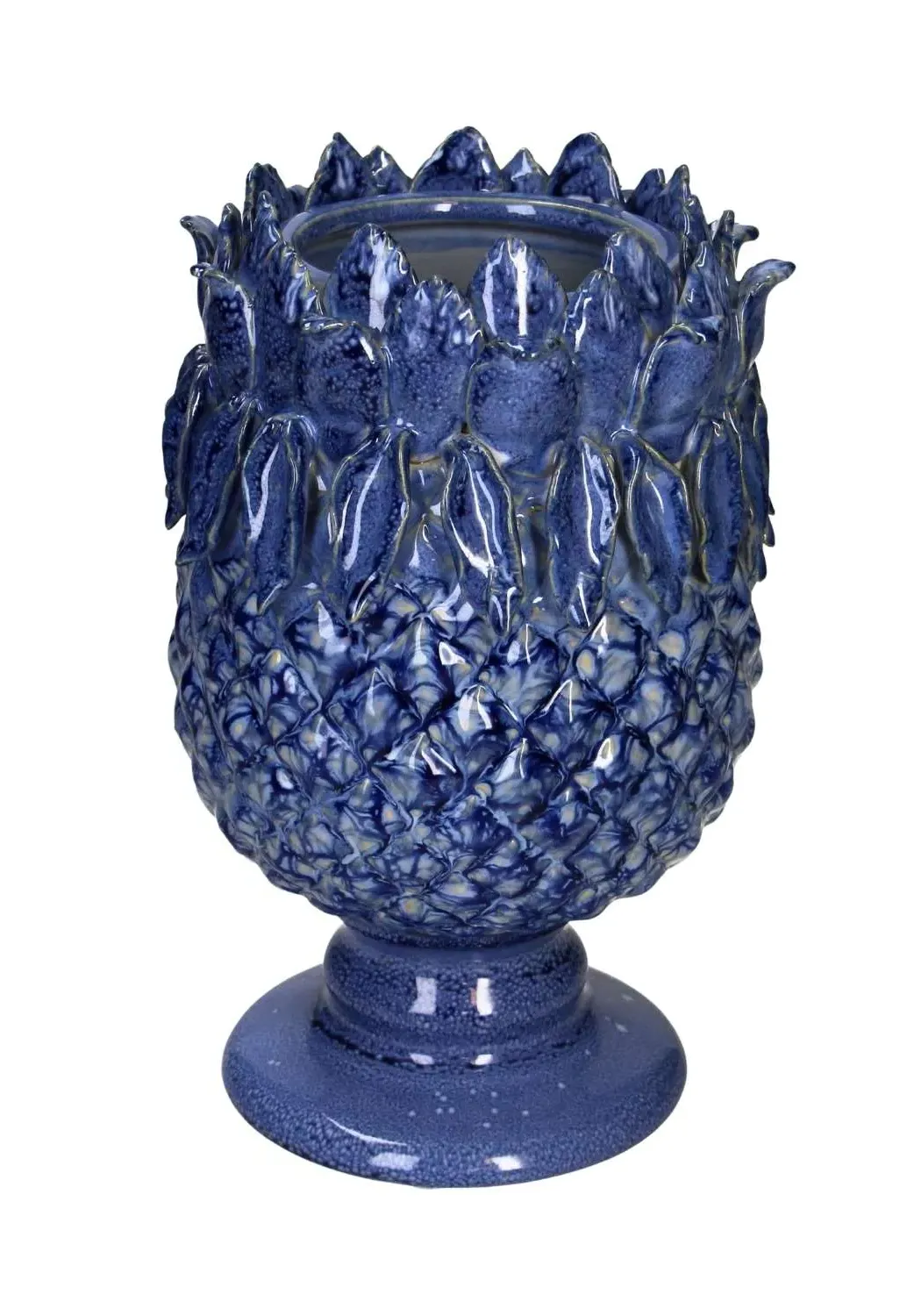 Pineapple Vase Statement Piece - Blue, Stoneware image