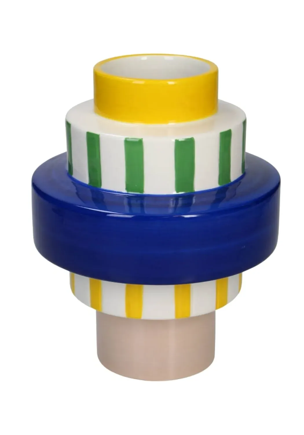 Retro Mini Stacked Ceramic Vase - Multicolor product