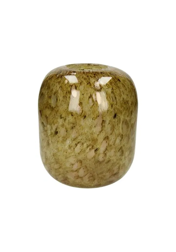Spotted Glass Vase - Brown