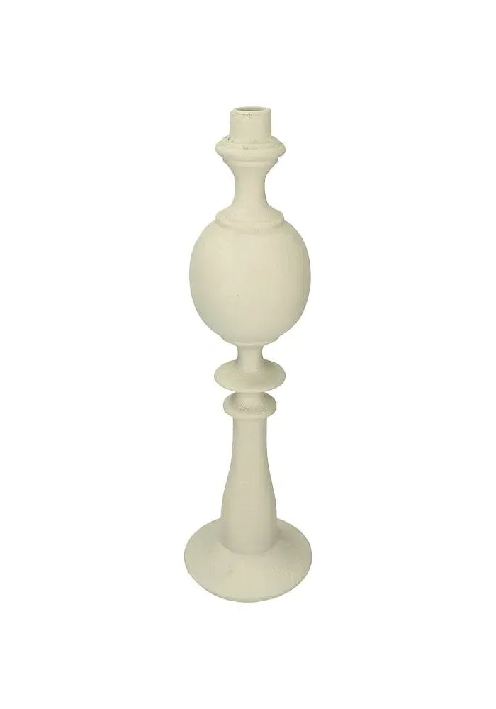 Tall Candlestick Holder - White image