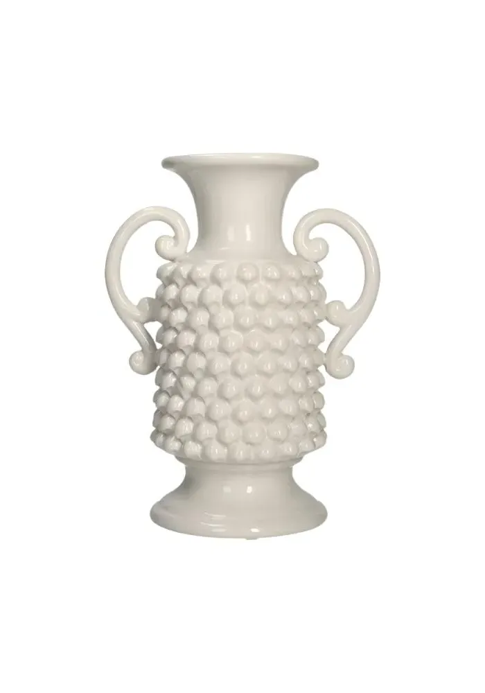 Two-Handle Vase - White, Vintage Style image