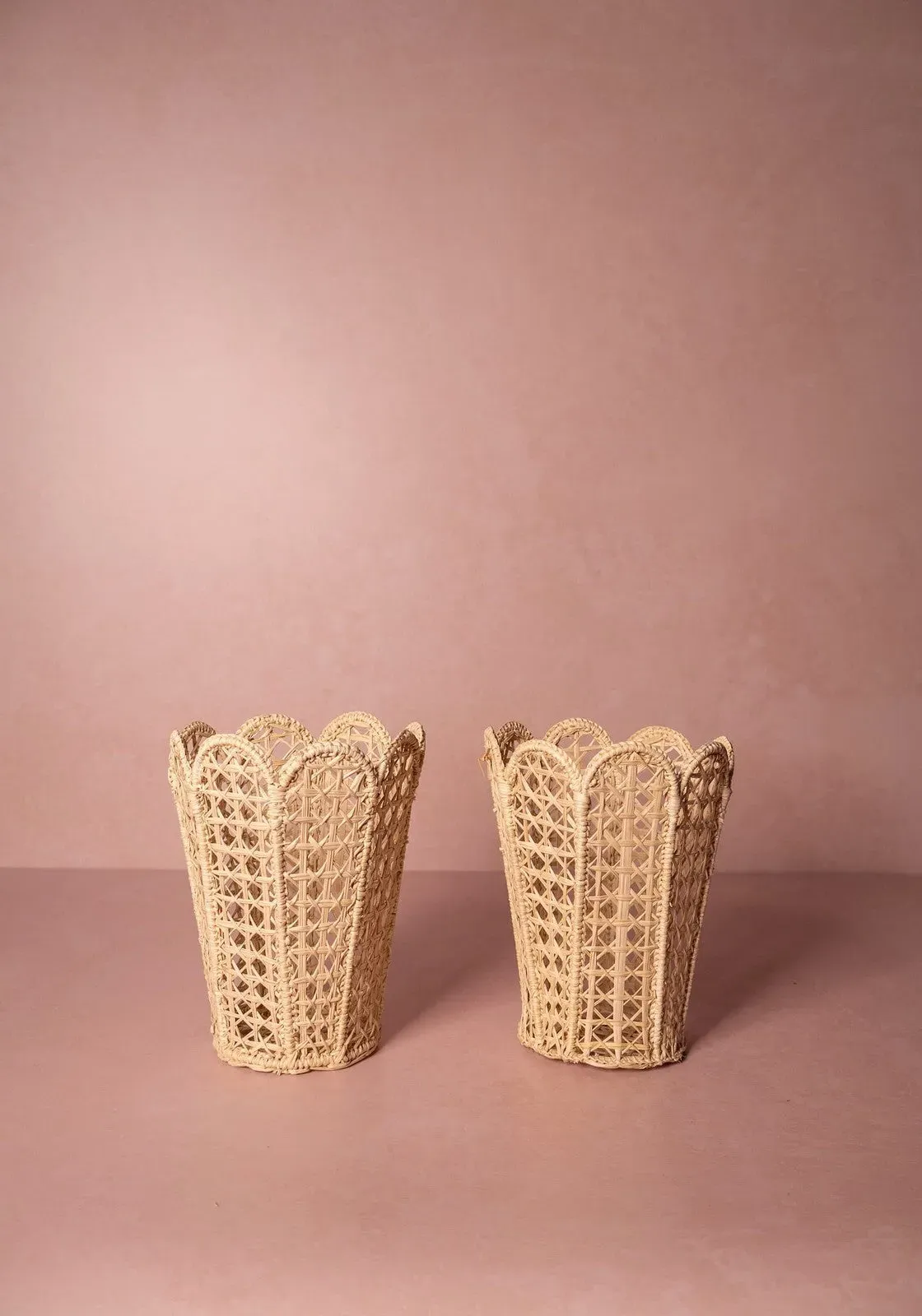 Atlántico Iraca Scallop Vase - Natural, Set of 2 product