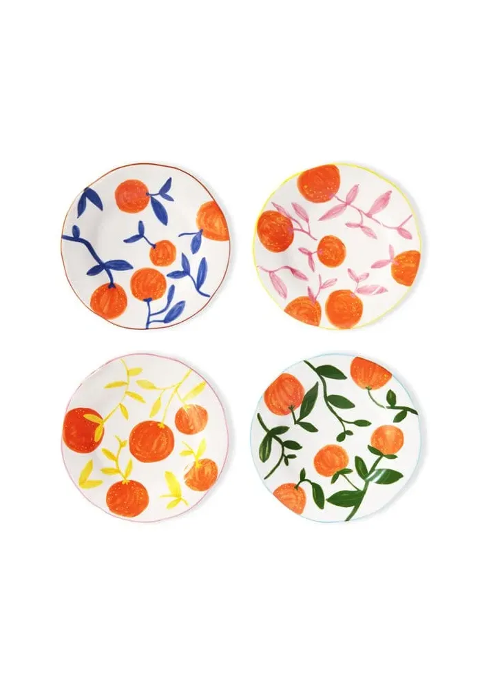 4-Piece Lunch Plate Set - Multi, Ceramic image