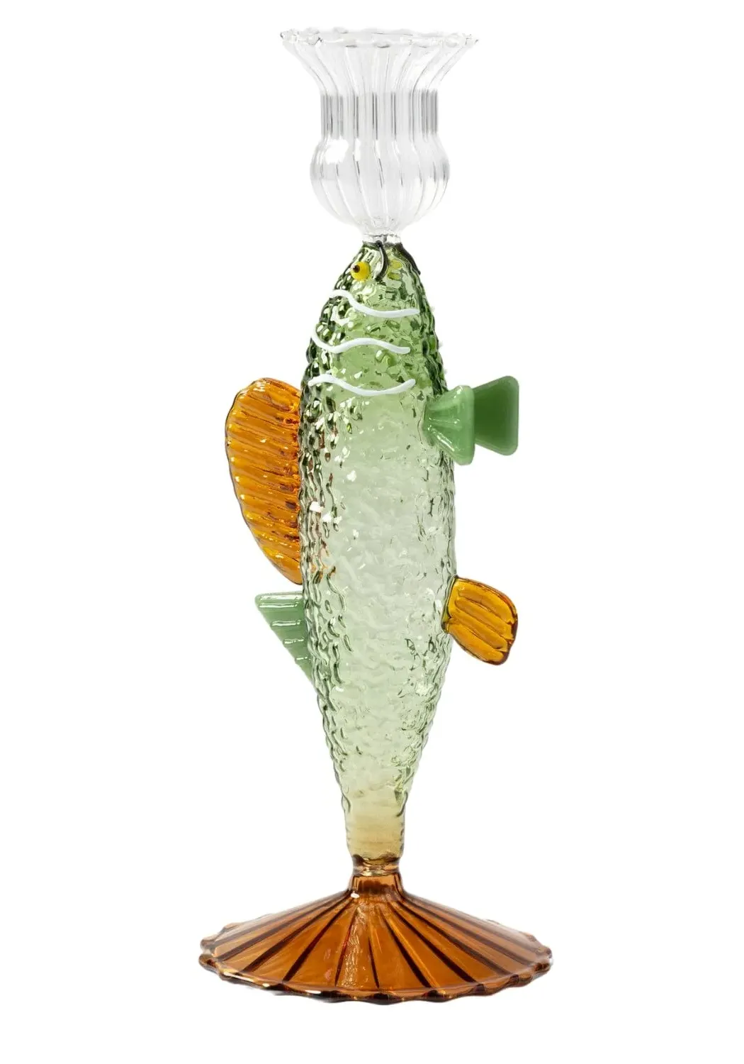 Ginny's Glass Bass Candle Holder - Clear, Borosilicate Glass product