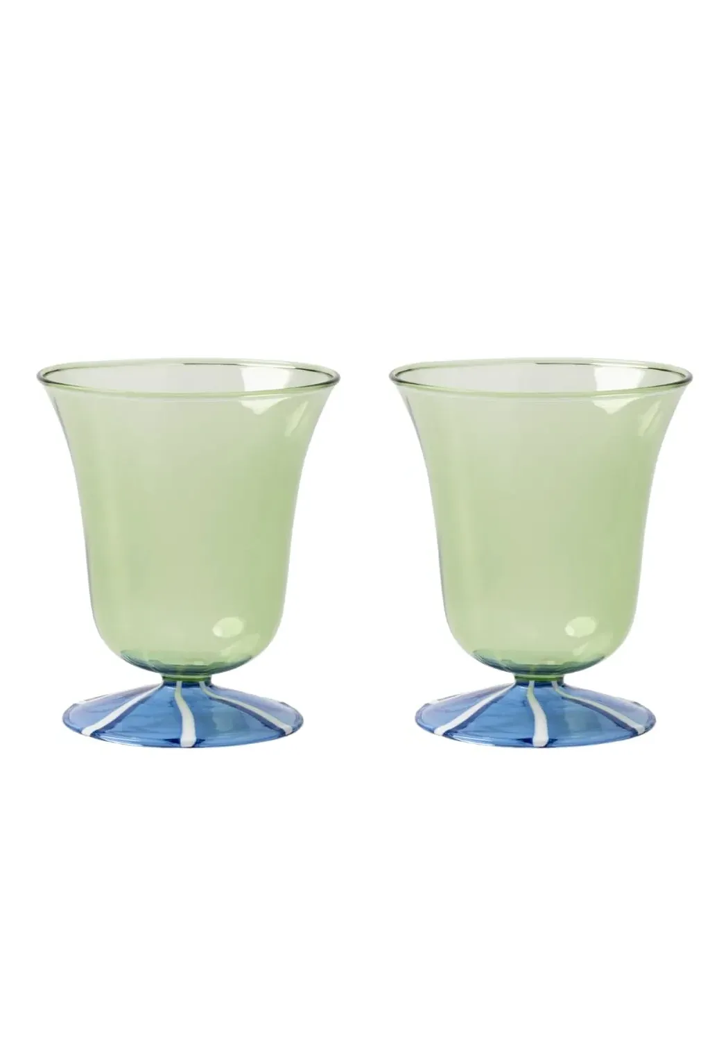 Glass Tumblers Set - Green, Borosilicate image