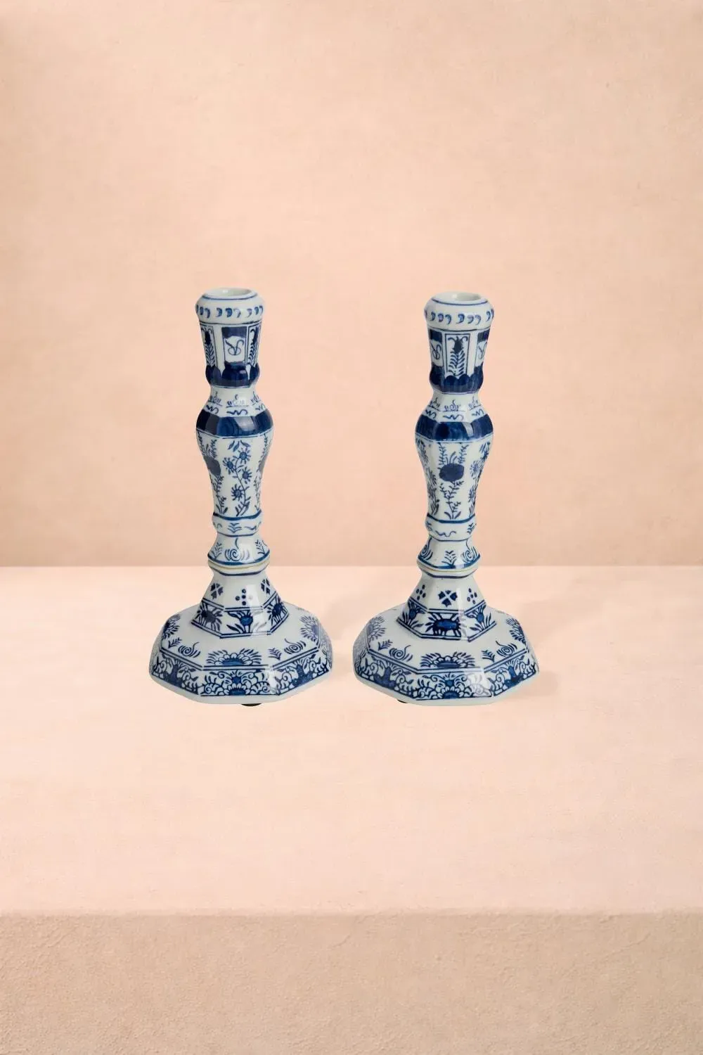Rijksmuseum Delft Candle Holders Pair - Blue, White product