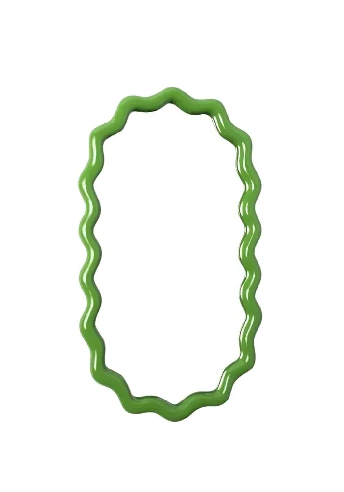 Wavy Oval Mirror - Green product