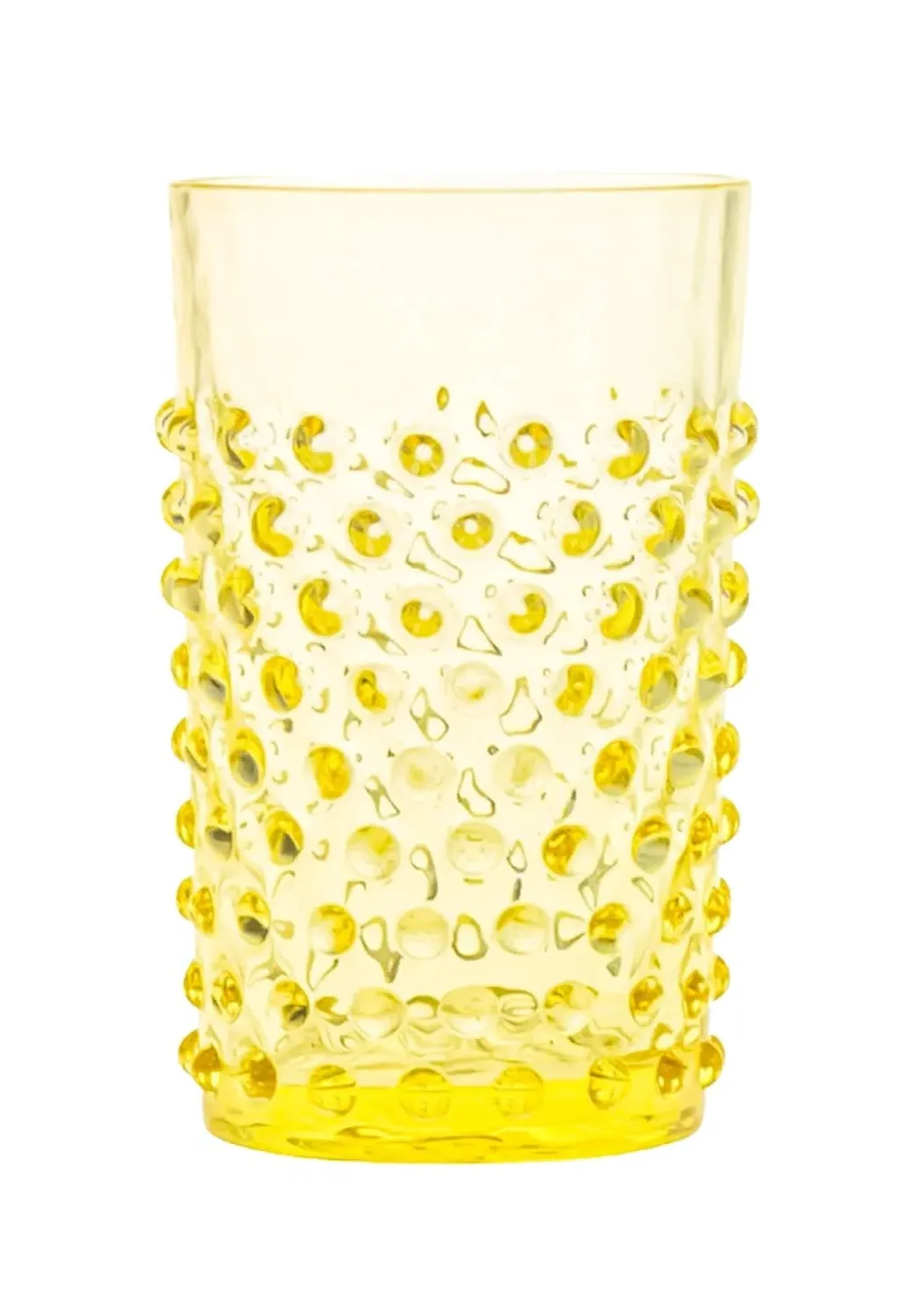 Dew Drop Tumblers Set of 4 - Yellow, Glass