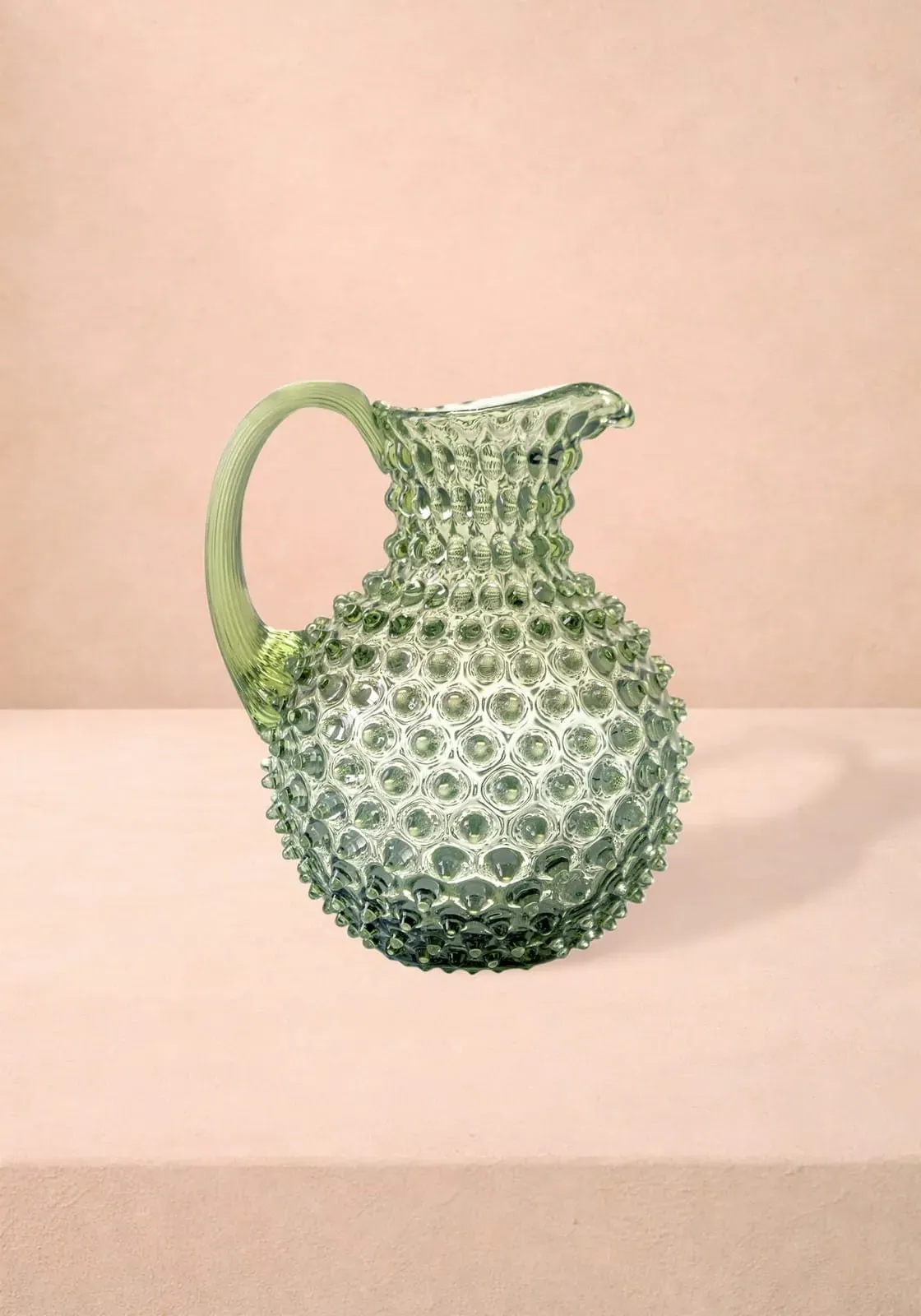 Klimchi Hobnail Jug 2L - Olive Green, Glass product