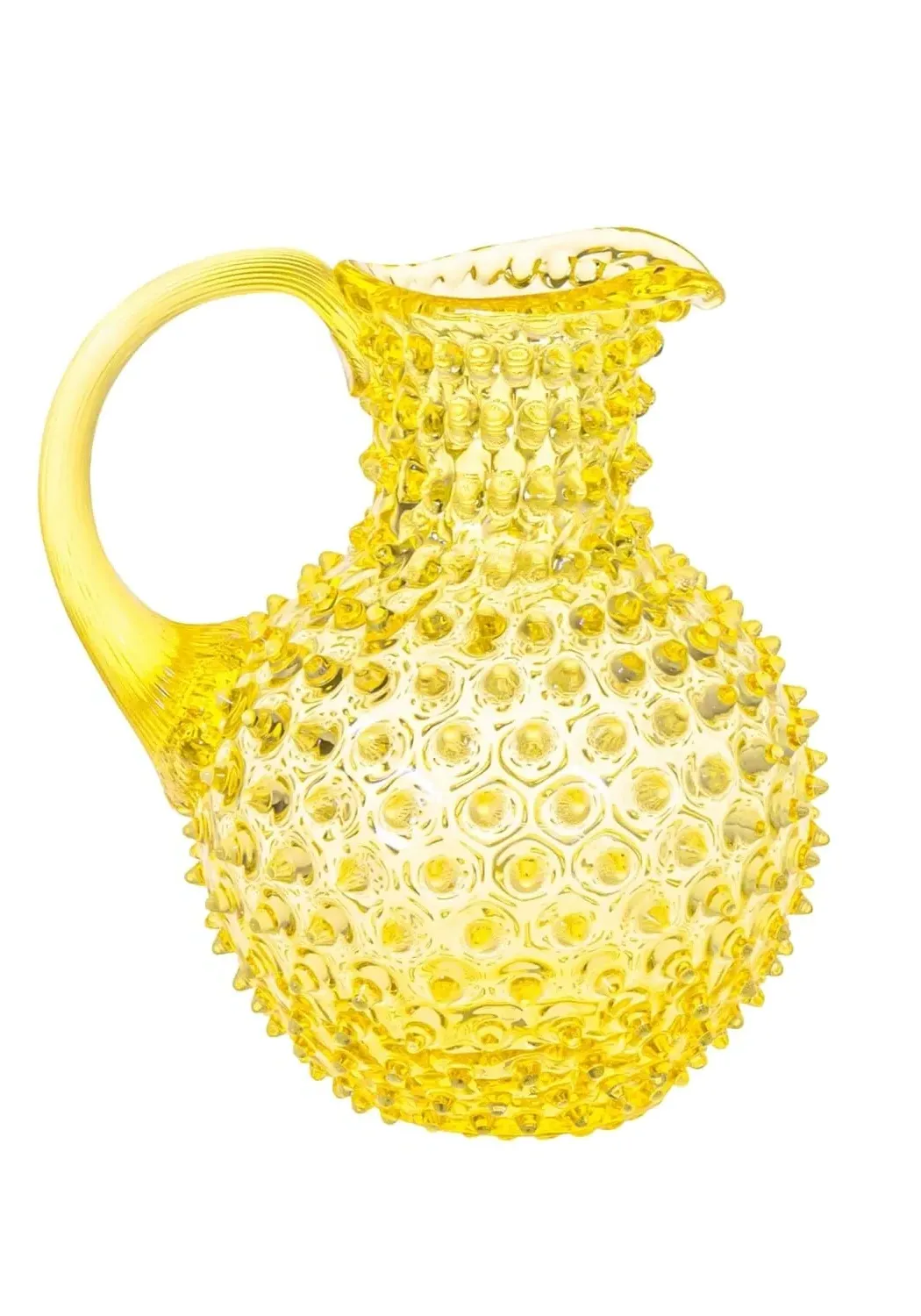Large Dew Drop Jug 2L - Yellow, Ceramic