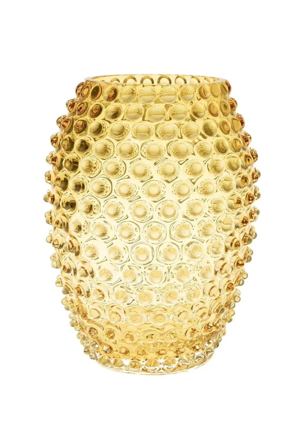 Tall Hand Blown Vase - Yellow image
