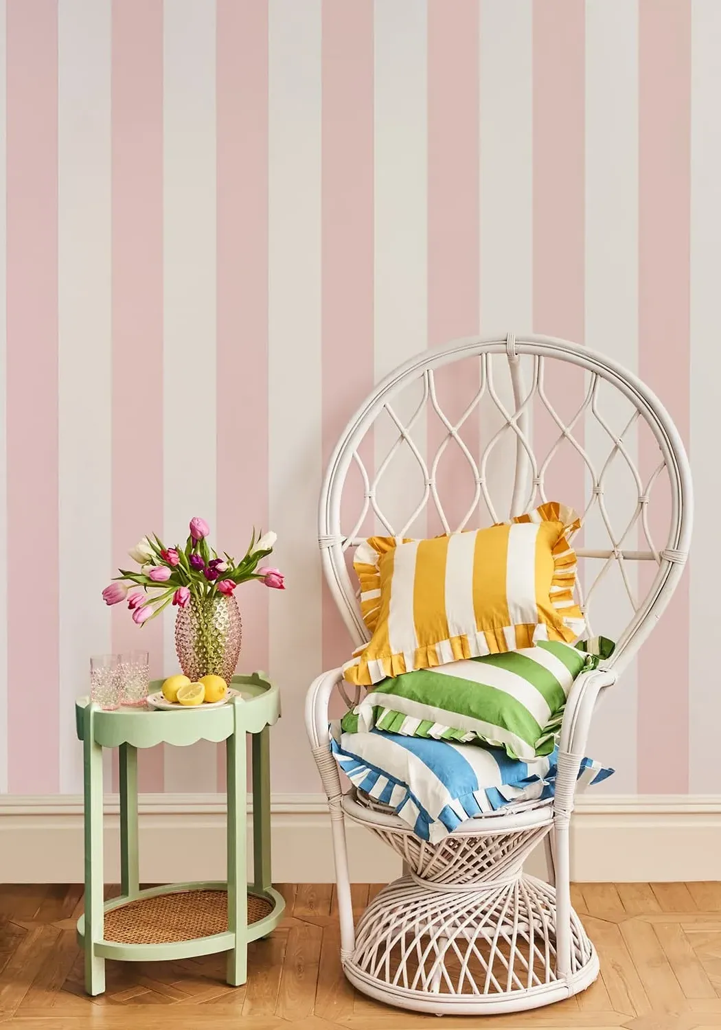 Tall Hobnail Vase - Pink