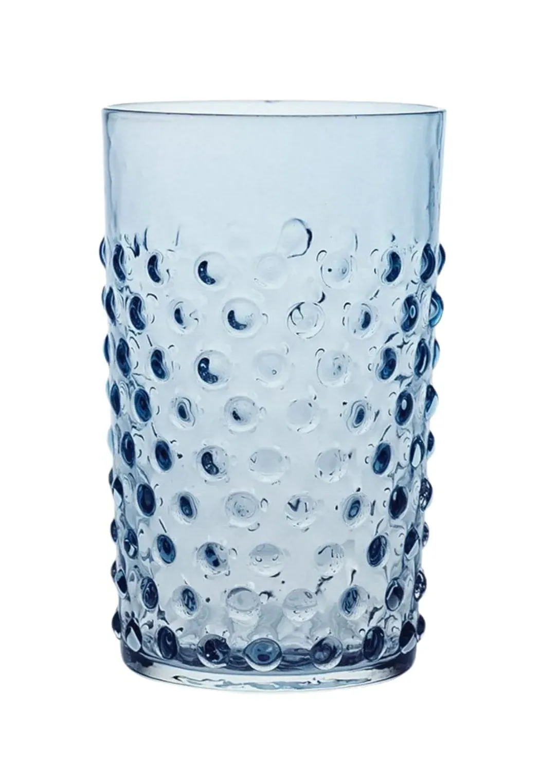Tumblers Set with Hobnail Texture - Blue, Glass image