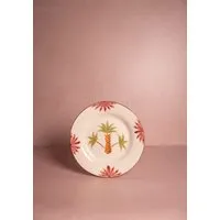 Arabella Green Palm Tree Side Plate Set of 4 - White, Multi alternate view