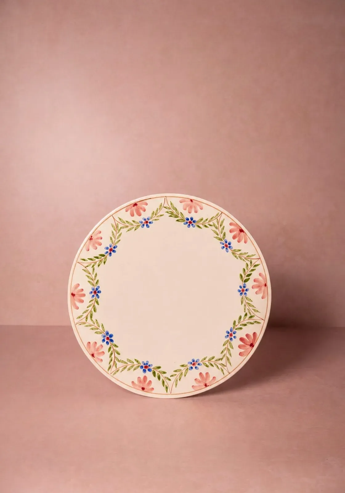 Camilla Green Garland Dinner Plate Set of 4 - White, Multi product