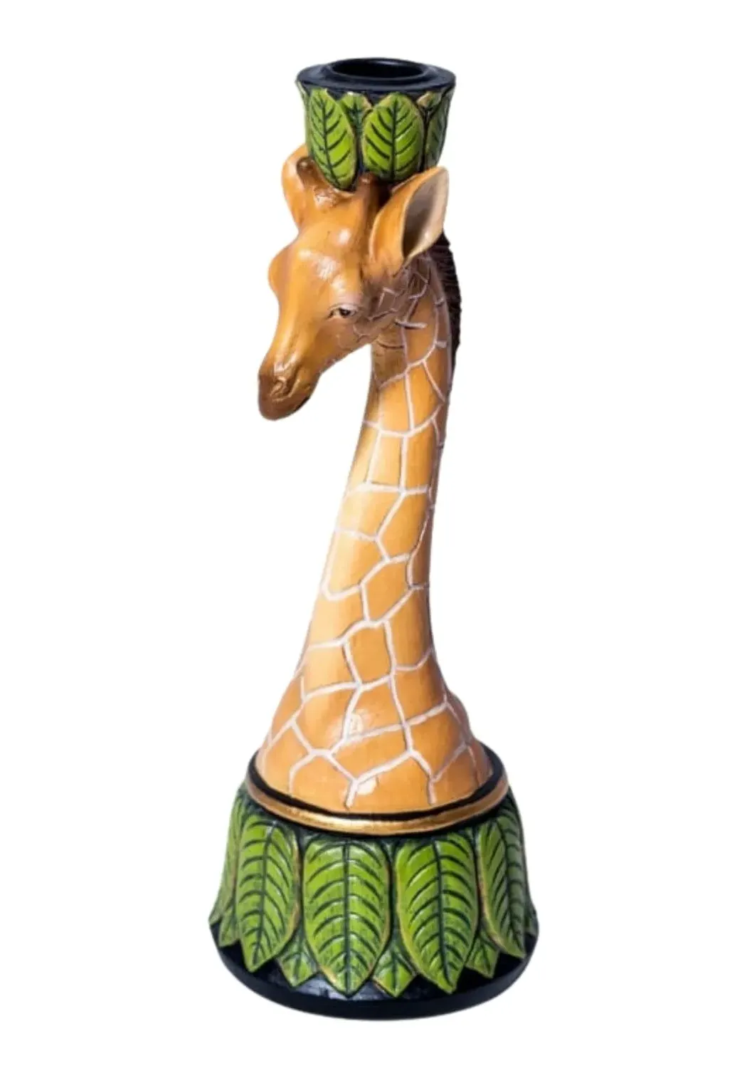 Giraffe Candlestick Set - Linen, Hand-Painted image