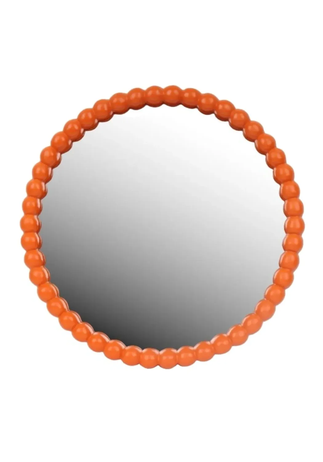 Round Wall Mirror with Ball Frame - Orange image