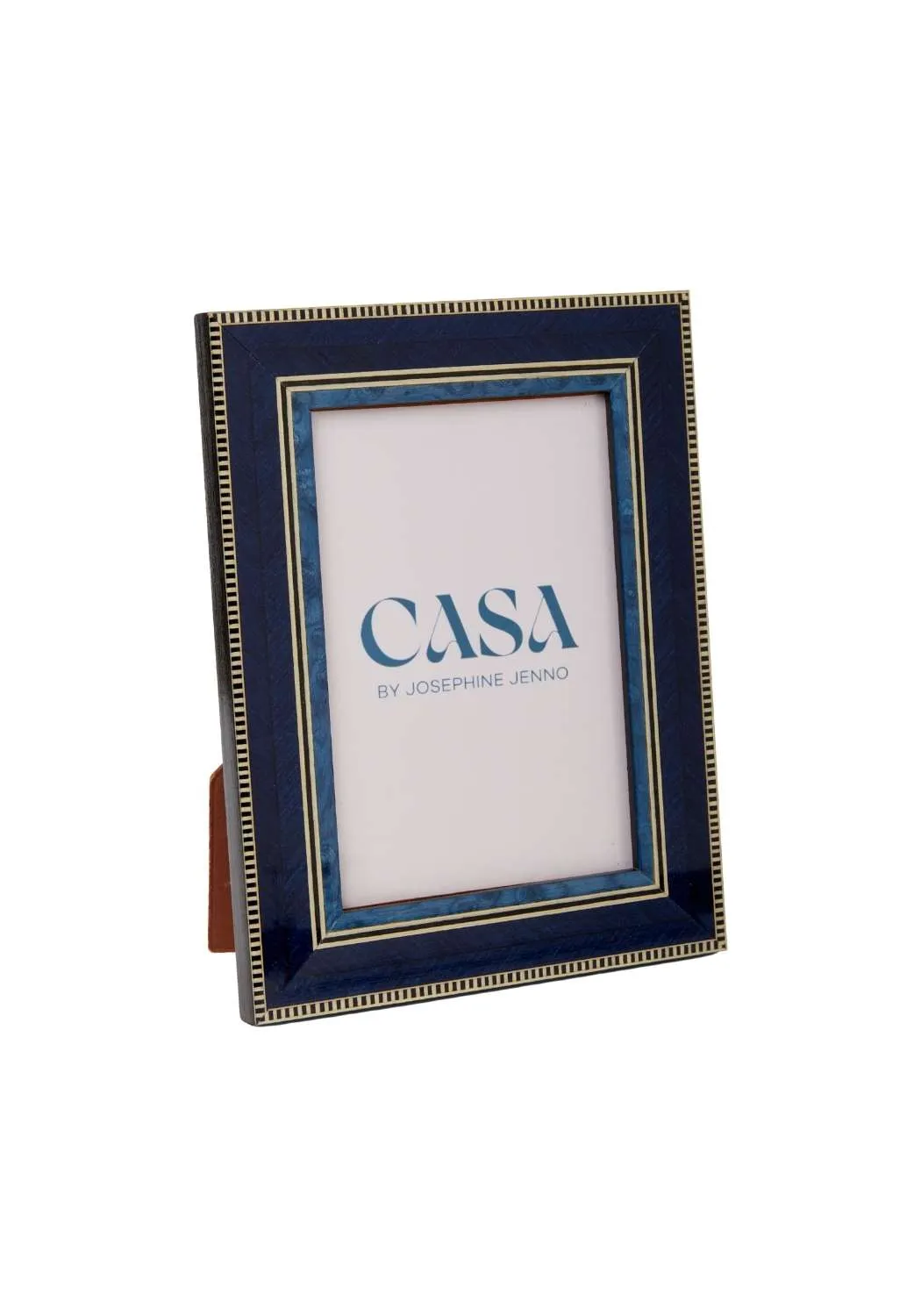 6x4 Photo Frame Marquetry - Blue, Wood image