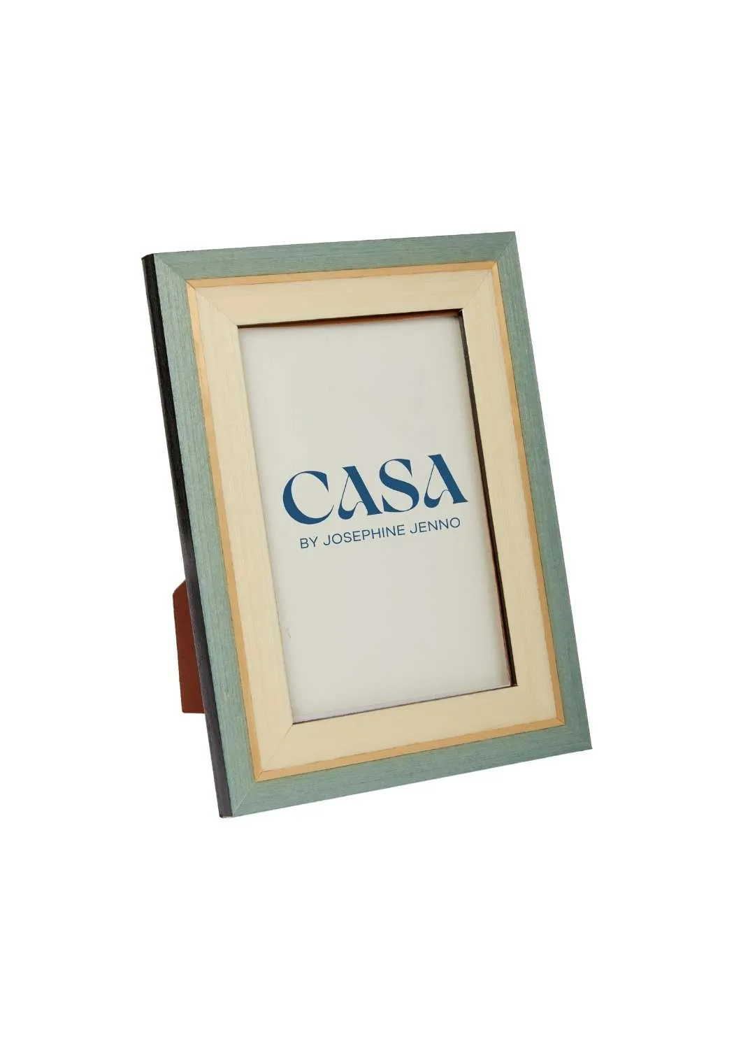 6x4 Photo Frame Marquetry - Blue, Wood