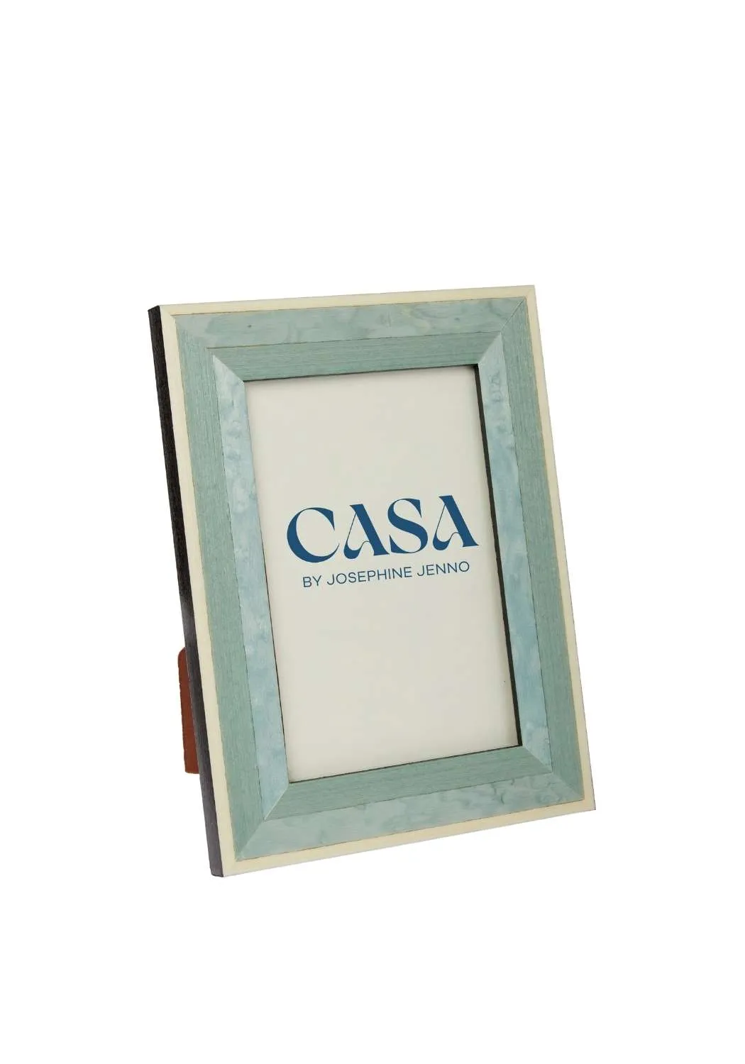 6x4 Photo Frame Marquetry Stripe - Blue, Wood