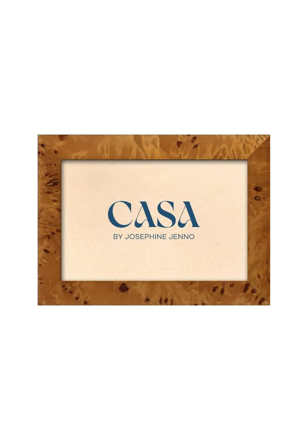 6x4 Photo Frame Marquetry Style - Brown, Wood image