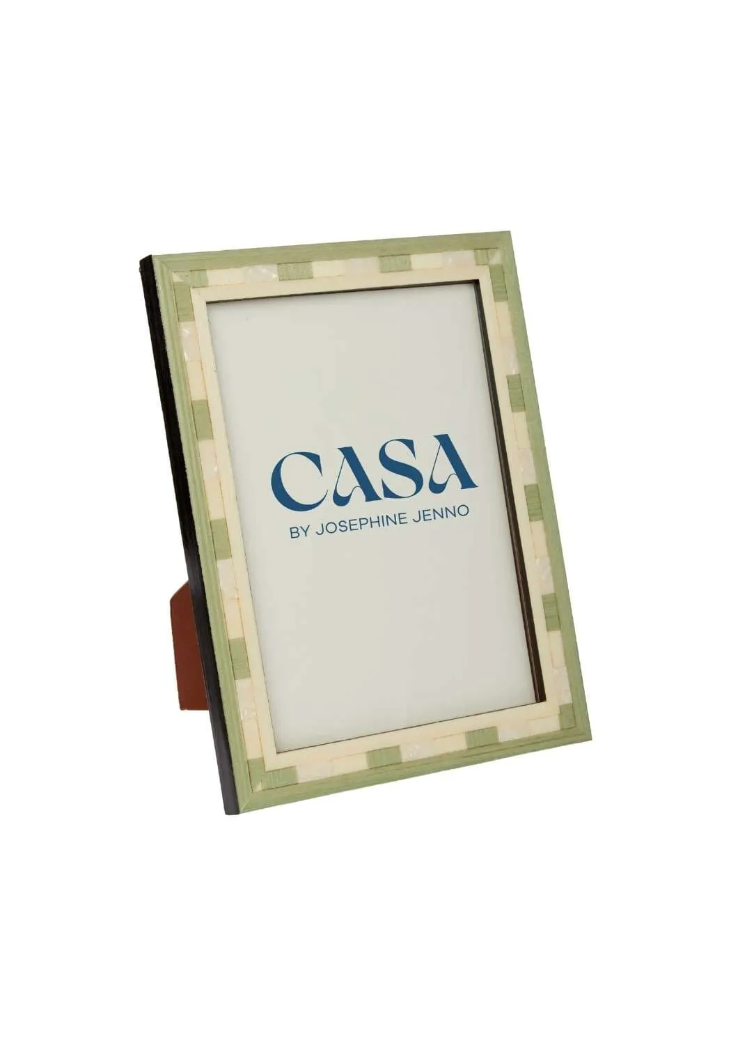 6x4 Photo Frame with Marquetry - Green, Wood image