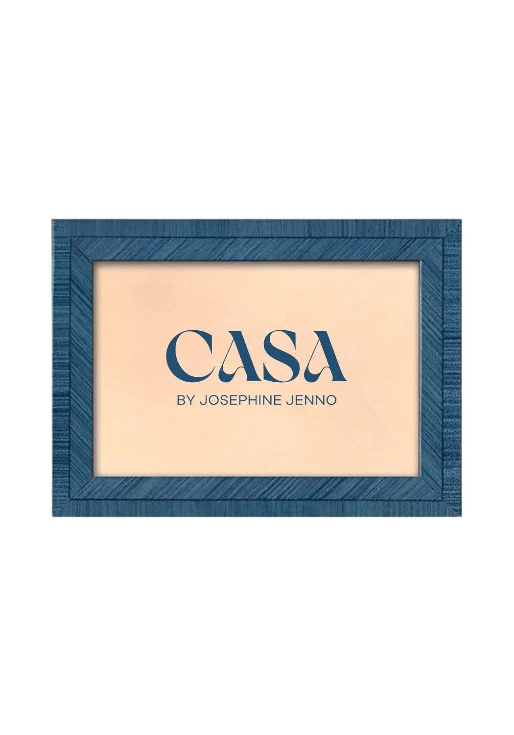 7x5 Photo Frame Striped - Blue, Wood