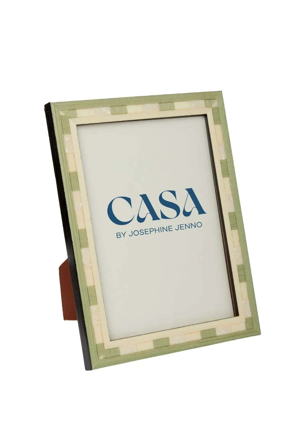7x5 Photo Frame with Marquetry - Green, Wood