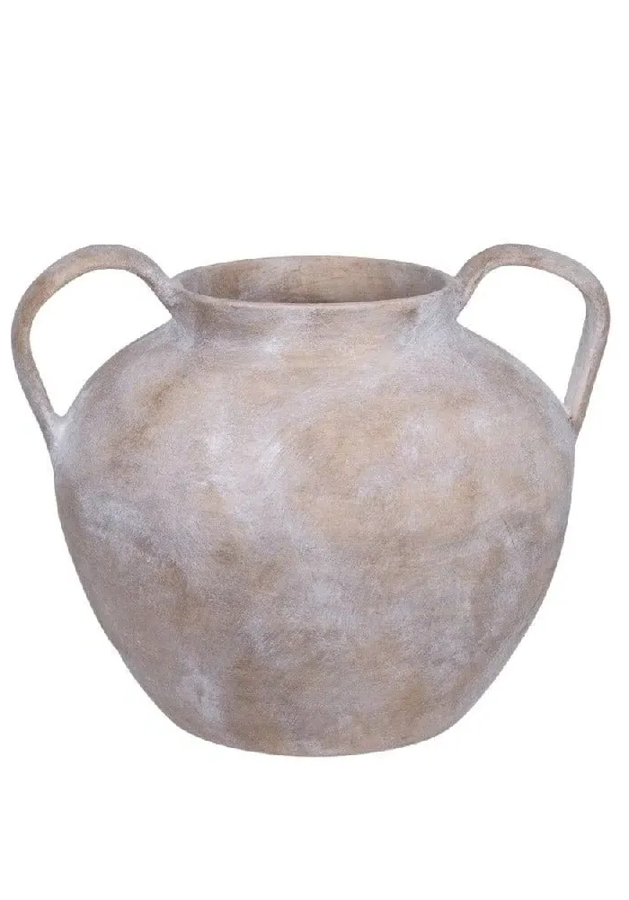 Large Terracotta Pot - Brown, Handmade Clay image