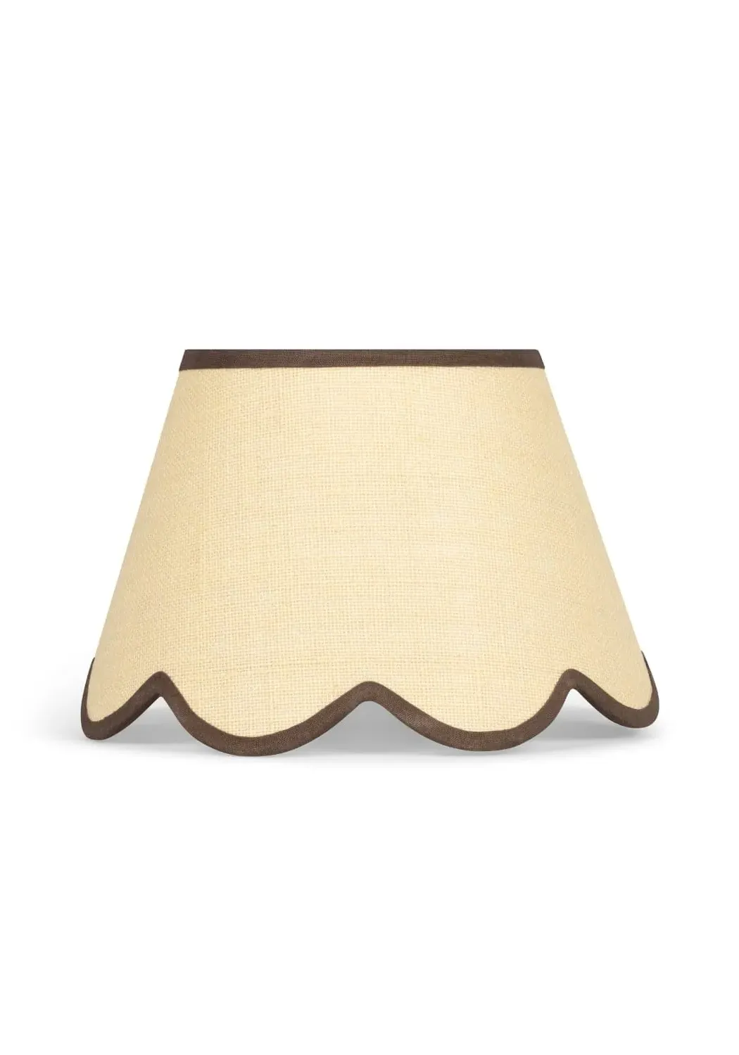 Scalloped Lampshade - Brown, Jute