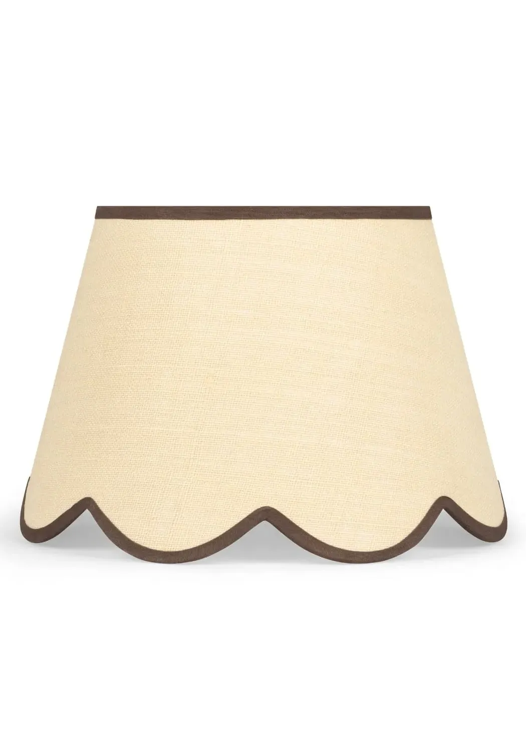 Scalloped Lampshade - Brown, Jute