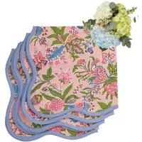 Lilly Rose Scalloped Napkins Set of 4 - Pink alternate view