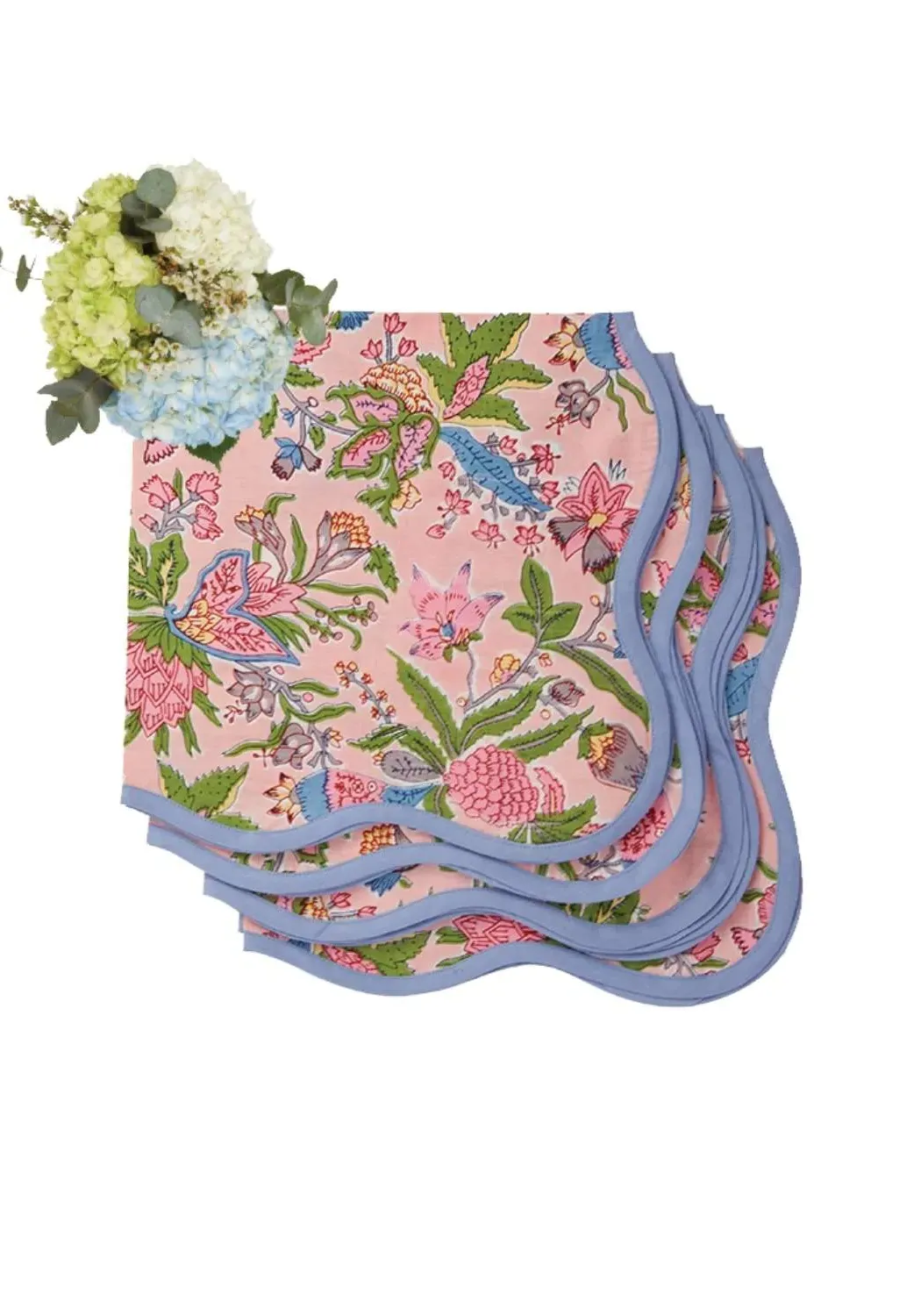 Lilly Rose Scalloped Napkins Set of 4 - Pink product